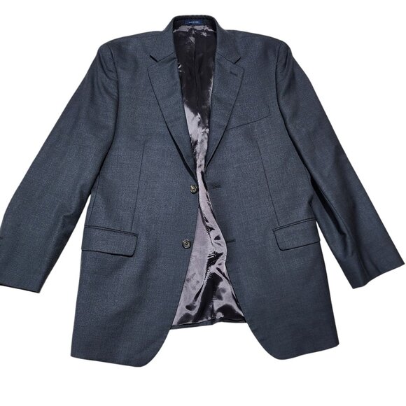 Ralph Lauren Mens 42R Wool Blazer Jacket For Dillards Charcoal Gray Two-Button C - Picture 7 of 9